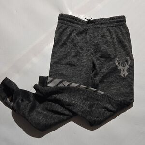 NBA Kids Dark Gray Jogger Sweatpants with Reflective Logo